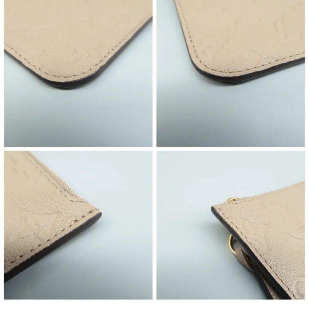 100% Authentic Louis Vuitton Grey Monogram Leather Pouch - Picture 5 of 12